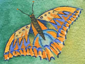 "Butterfly Fiesta" by Gilma Arenas, Madison WI - Mixed Media (NFS)